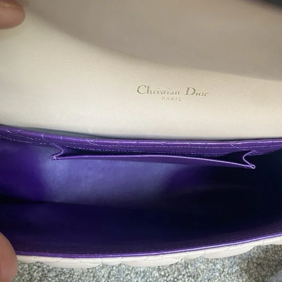 Christian Dior Shoulder Flap Bag Medium Nude Beige Pink Gold Chain - Picture 15 of 16